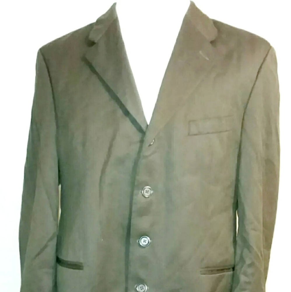 Kasper 44r Suit Jacket Brown 100% Wool Made In Canada coat Blazer suit